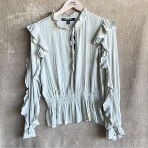 Marc New York champagne blouse Ruffled Women's Top